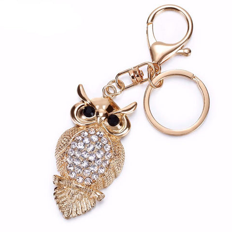 Crystal Owl Keychain