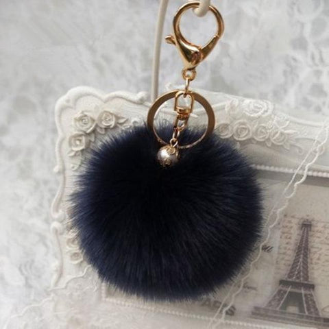 Furry Ball Keychain