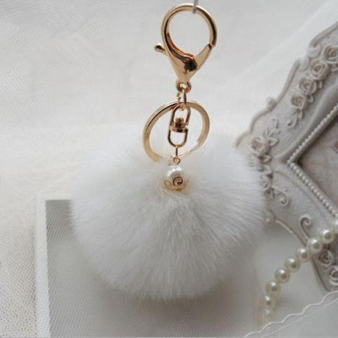 Furry Ball Keychain